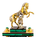 Настольный письменный набор из малахита с декором в виде лошади Leader Organizer варинант исполнения - 2 | Loft Concept в Барнауле