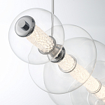 Подвесной светильник линейный с прозрачными стеклянными шарами разного диаметра Eurofase варинант исполнения - 5 | Loft Concept в Барнауле
