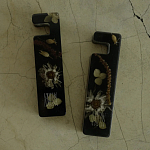 Подставка для телефона из эпоксидной смолы с цветами черная Epoxy Flowers Phone Stand Black варинант исполнения - 2 | Loft Concept в Барнауле