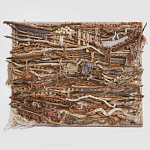 Большая Абстрактное Панно из веток и нитей Dryad Wall Art варинант исполнения - 6 | Loft Concept в Барнауле