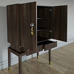 Кабинетный шкаф Elsa Dreams Walnut с 2-мя ящиками варинант исполнения - 1 | Loft Concept в Барнауле