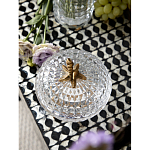 Конфетница прозрачная стеклянная на бронзовых ножках в виде морских коньков с крышкой в виде ракушки Eden Garden варинант исполнения - 4 | Loft Concept в Барнауле