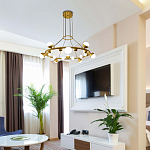 Люстра подвесная светодиодная с плафонами в форме шара Italian Globe Cedar Moss Light варинант исполнения - 1 | Loft Concept в Барнауле