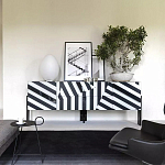 Дизайнерский комод в чёрно-белую полоску Ziqqurat варинант исполнения - 2 | Loft Concept в Барнауле