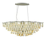 Люстра с подвесками в форме капель на серебристом каркасе Raindrop варинант исполнения - 1 | Loft Concept в Барнауле