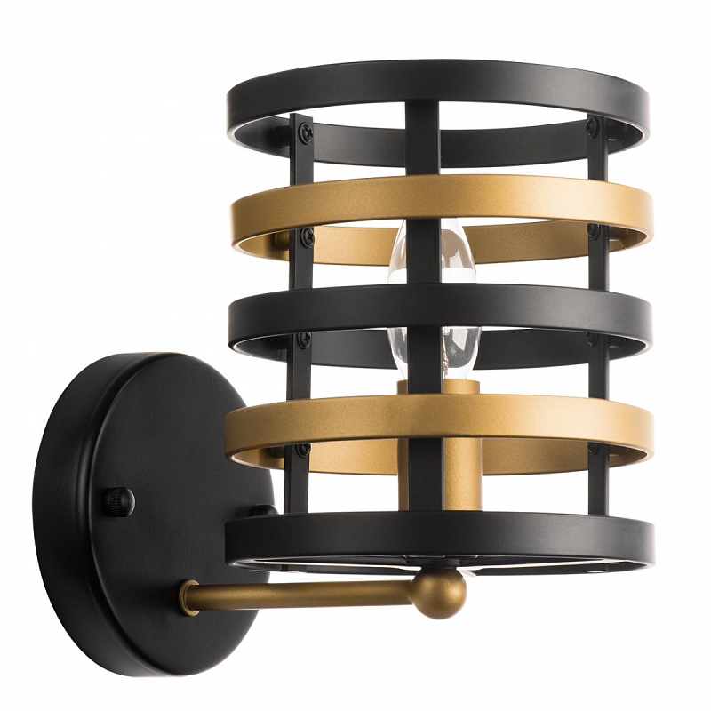 Бра Gold Stripes Sconces Золотой Черный Бра Gold Stripes Sconces Золотой Черный в Барнауле | Loft Concept