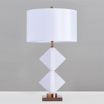 Настольная лампа белая на фигурном основании Aerial Geometry варинант исполнения - 3 | Loft Concept в Барнауле