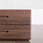 Прикроватный столик деревянный с 2-мя ящиками Moon Walnut Furniture варинант исполнения - 2 | Loft Concept в Барнауле