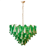 Люстра из стеклянных зеленых лепестков Petalled Illuminator варинант исполнения - 3 | Loft Concept в Барнауле
