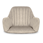 Барный стул со спинкой и подлокотниками на 4-х коричневых деревянных ножках Бежевый Велюр Ava Charm варинант исполнения - 4 | Loft Concept в Барнауле