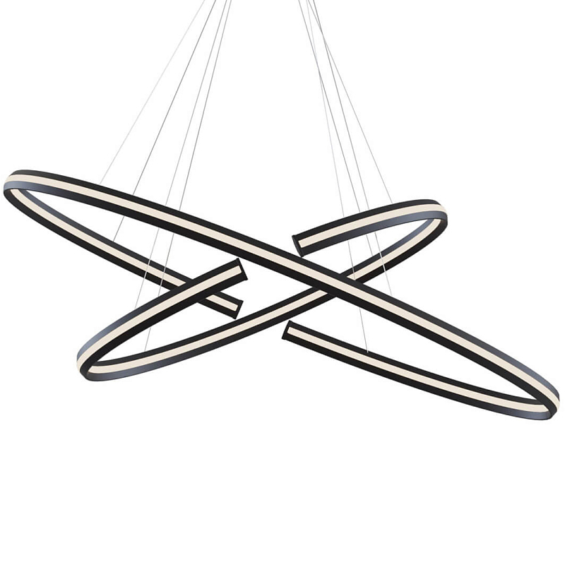 Люстра Half Ring Black & White Pendant M Черный Белый Люстра Half Ring Black & White Pendant M Черный Белый в Барнауле | Loft Concept