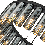 Люстра со стеклянными цилиндрическими плафонами Luminous Cylinders Smoky Round варинант исполнения - 5 | Loft Concept в Барнауле