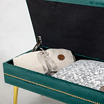Мягкая банкетка с зоной для хранения Casket Green варинант исполнения - 3 | Loft Concept в Барнауле