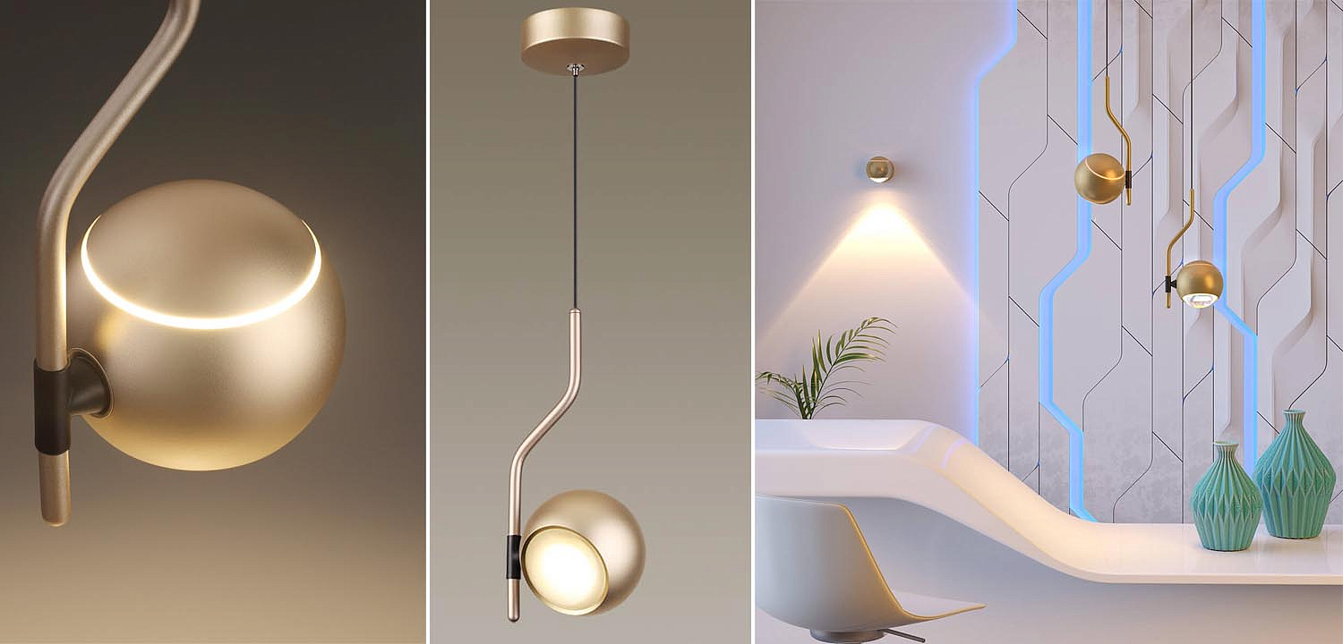 Подвесной светильник Auge Horst Gold Подвесной светильник Auge Horst Gold - Loft-Concept в Барнауле