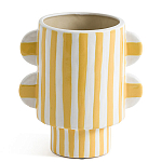 Ваза из фаянса Brighter than the Stars жёлтая полоска варинант исполнения - 1 | Loft Concept в Барнауле
