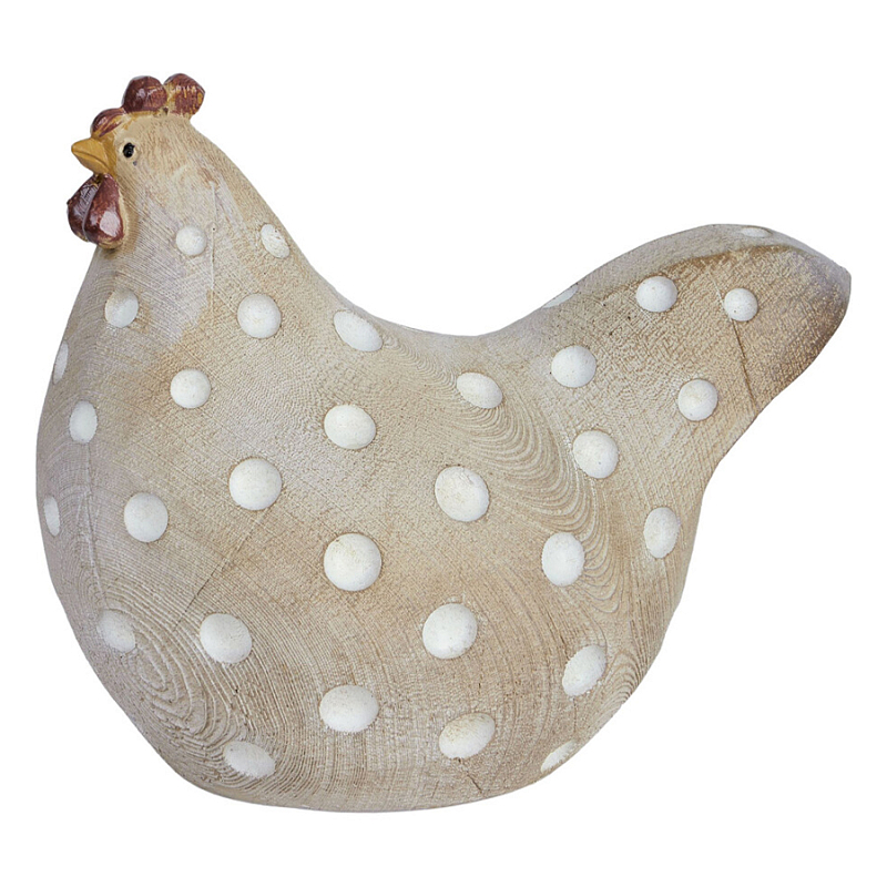 Статуэтка курица с текстурной поверхностью бежевого цвета Rustic Chicken Красный Бежевый Белый Статуэтка курица с текстурной поверхностью бежевого цвета Rustic Chicken Красный Бежевый Белый в Барнауле | Loft Concept