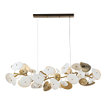 Люстра с белыми и золотистыми цветами G9 Dahlia Flowers Lamp варинант исполнения - 2 | Loft Concept в Барнауле