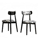 Стул обеденный деревянный с цветочной обивкой Foshan Chair варинант исполнения - 1 | Loft Concept в Барнауле