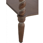 Приставной столик деревянный с резными ножками и нижней полкой Vintage Side Table Brown Wood варинант исполнения - 4 | Loft Concept в Барнауле