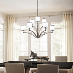 Люстра с белыми стеклянными плафонами в форме цилиндра Feiss варинант исполнения - 7 | Loft Concept в Барнауле