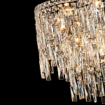 Люстра подвесная с хрустальными подвесками и металлическим основанием цвета Хром Ludivine Lighting варинант исполнения - 5 | Loft Concept в Барнауле