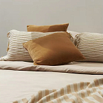 Чехол на подушку горчичного цвета с бахромой и объемным узором Ethnic mix варинант исполнения - 8 | Loft Concept в Барнауле