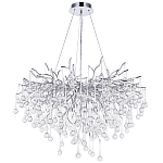 Люстра с хрустальными подвесками капли серебро Droplet Silver Chandelier 15 варинант исполнения - 2 | Loft Concept в Барнауле