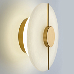 Бра с плафоном из камня в форме диска Buccio Stone Disk Wall Lamp варинант исполнения - 4 | Loft Concept в Барнауле