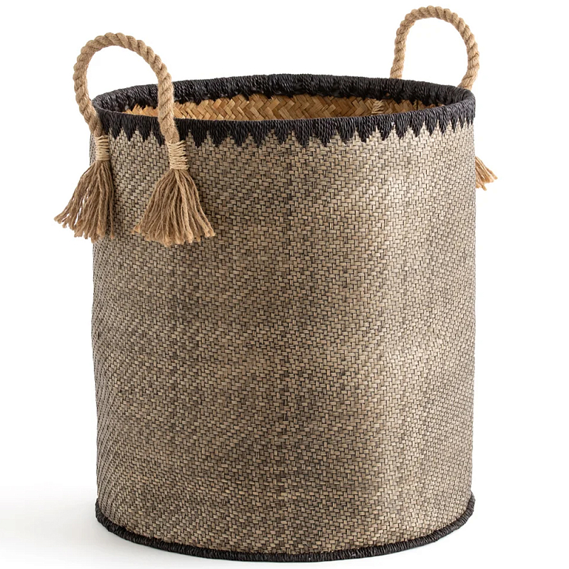 Плетеная корзина из листьев пальмы Tabia Wicker Basket Бежевый Коричневый Серо-бежевый Плетеная корзина из листьев пальмы Tabia Wicker Basket Бежевый Коричневый Серо-бежевый в Барнауле | Loft Concept