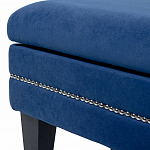 Мягкая банкетка на черных ножках с зоной для хранения Casket Blue варинант исполнения - 3 | Loft Concept в Барнауле