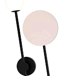 Бра с шарообразным плафоном и зеркальным круглым элементом Lunar Echo варинант исполнения - 1 | Loft Concept в Барнауле