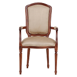 Стул с подлокотниками из натурального бука бежевый Solid Luxury варинант исполнения - 1 | Loft Concept в Барнауле