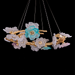 Люстра круглая на золотом каркасе с цветочным декором Miscellaneous herbs варинант исполнения - 2 | Loft Concept в Барнауле