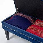 Мягкая банкетка на черных ножках с зоной для хранения Casket Blue варинант исполнения - 4 | Loft Concept в Барнауле