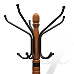 Вешалка напольная деревянная с черными металлическими крючками Noble Branches варинант исполнения - 2 | Loft Concept в Барнауле