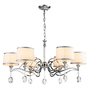 Люстра цвета хром с хрустальным декором DAYODORE D84 см