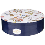 Чайный набор из фарфора темно-синий с рисунком цветов на 6 персон 12 предметов 280 мл Garden Whisper Porcelain Set  варинант исполнения - 6 | Loft Concept в Барнауле