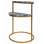 Кофейный столик с подстольем из металла Halves варинант исполнения - 1 | Loft Concept в Барнауле