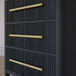 Комод Primo с 3 выдвижными ящиками Черный дуб варинант исполнения - 3 | Loft Concept в Барнауле