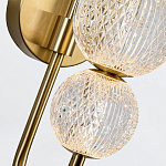 Бра цвета латунь с 6-ю рифлеными плафонами шаровидной формы Alora варинант исполнения - 3 | Loft Concept в Барнауле