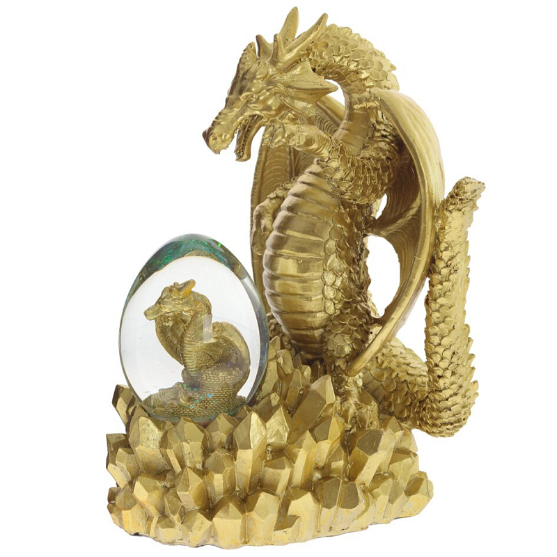 Декоративная статуэтка Дракон Dragon Glass Egg Gold Прозрачное Стекло Золотой Декоративная статуэтка Дракон Dragon Glass Egg Gold Прозрачное Стекло Золотой в Барнауле | Loft Concept