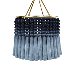 Люстра синяя плетеная с кисточками Boho Tassel Chandelier варинант исполнения - 1 | Loft Concept в Барнауле