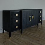 Большой Комод-буфет Elsa Dreams Black с ящиками варинант исполнения - 4 | Loft Concept в Барнауле