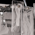 Люстра круглая с подвесными прямоугольными пластинами из стекла Glacier Panels варинант исполнения - 9 | Loft Concept в Барнауле