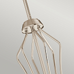 Люстра цвета никель с 6-ю рифлеными стеклянными плафонами и изогнутым каркасом Kichler варинант исполнения - 5 | Loft Concept в Барнауле