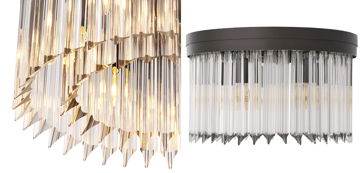 Потолочный светильник Eichholtz Ceiling Lamp Evina Bronze Потолочный светильник Eichholtz Ceiling Lamp Evina Bronze - Loft-Concept в Барнауле