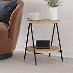 Стол приставной с 2-мя круглыми столешницами из дерева ESSEL OAK варинант исполнения - 7 | Loft Concept в Барнауле