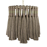 Подвесной светильник круглый плетеный с бахромой Braided Bundle of Ears варинант исполнения - 1 | Loft Concept в Барнауле