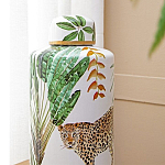 Ваза фарфоровая с ручной росписью Leopard Collection  варинант исполнения - 5 | Loft Concept в Барнауле