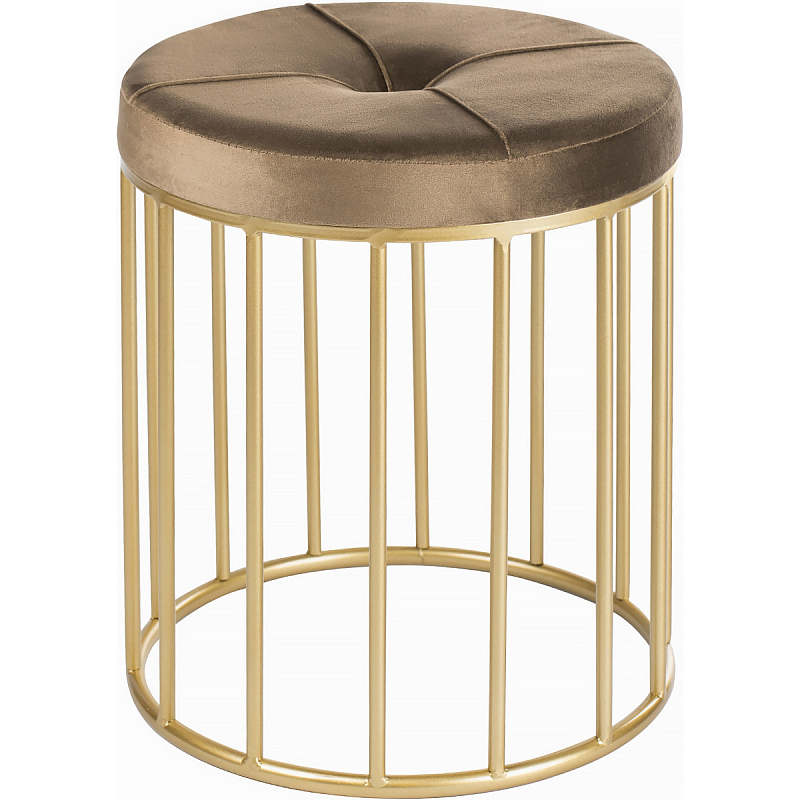 Пуф The brown cage Коричневый Золотой Пуф The brown cage Коричневый Золотой в Барнауле | Loft Concept